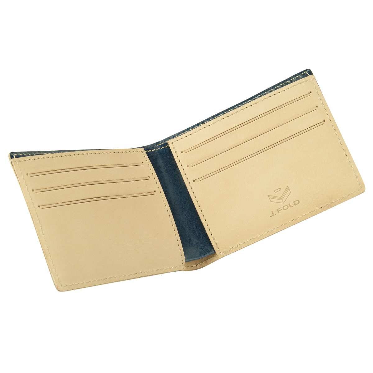 J.FOLD Superglaze Leather Wallet - Cobalt